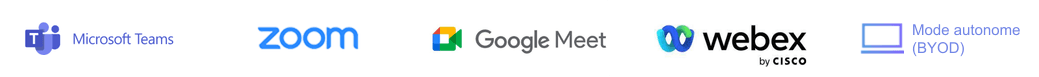 Microsoft Teams, Zoom, Google Meet, Webex et mode appareil autonome
